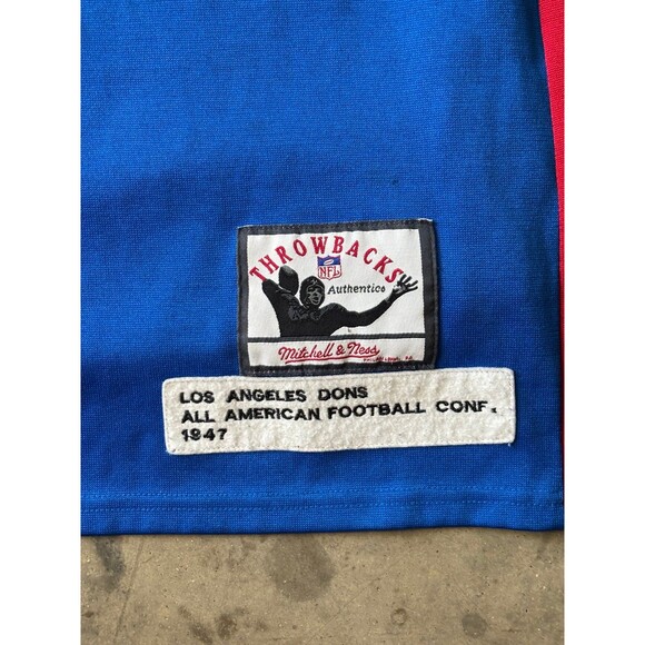 Retro Los Angeles Dons Football Jersey Size 58 Mitchell & Ness Blue 1947 #15 - Picture 4 of 11